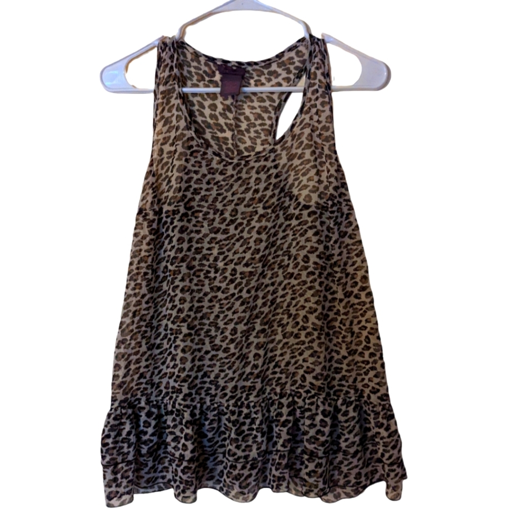 🌞 3/$15 Fire Los Angeles Leopard Print Tank Medium